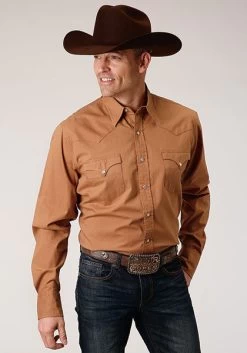 Roper Men's Performance Solid Caramel