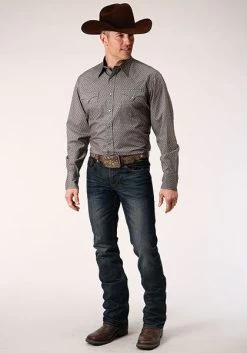 Roper Men's Broken Diamond Print