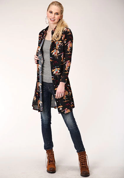 Roper Womens Retro Rodeo Print Western Shirt Dress - Image 3