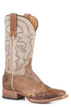 Roper Tan Vamp With Tooled Wingtip
