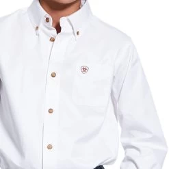 Ariat Boys Soild Twill Shirt