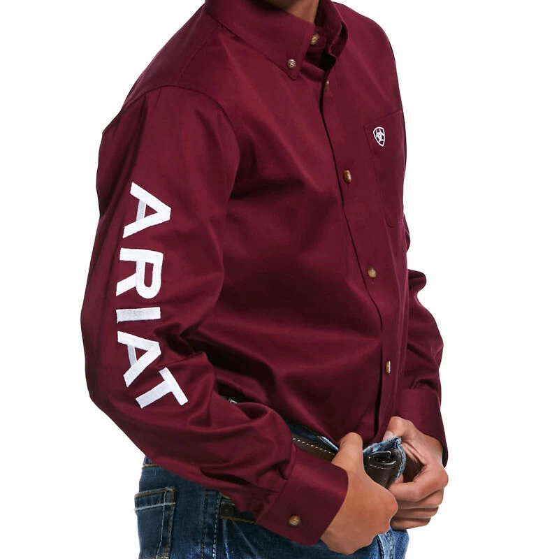 Ariat Boys Team Logo Twill Shirt