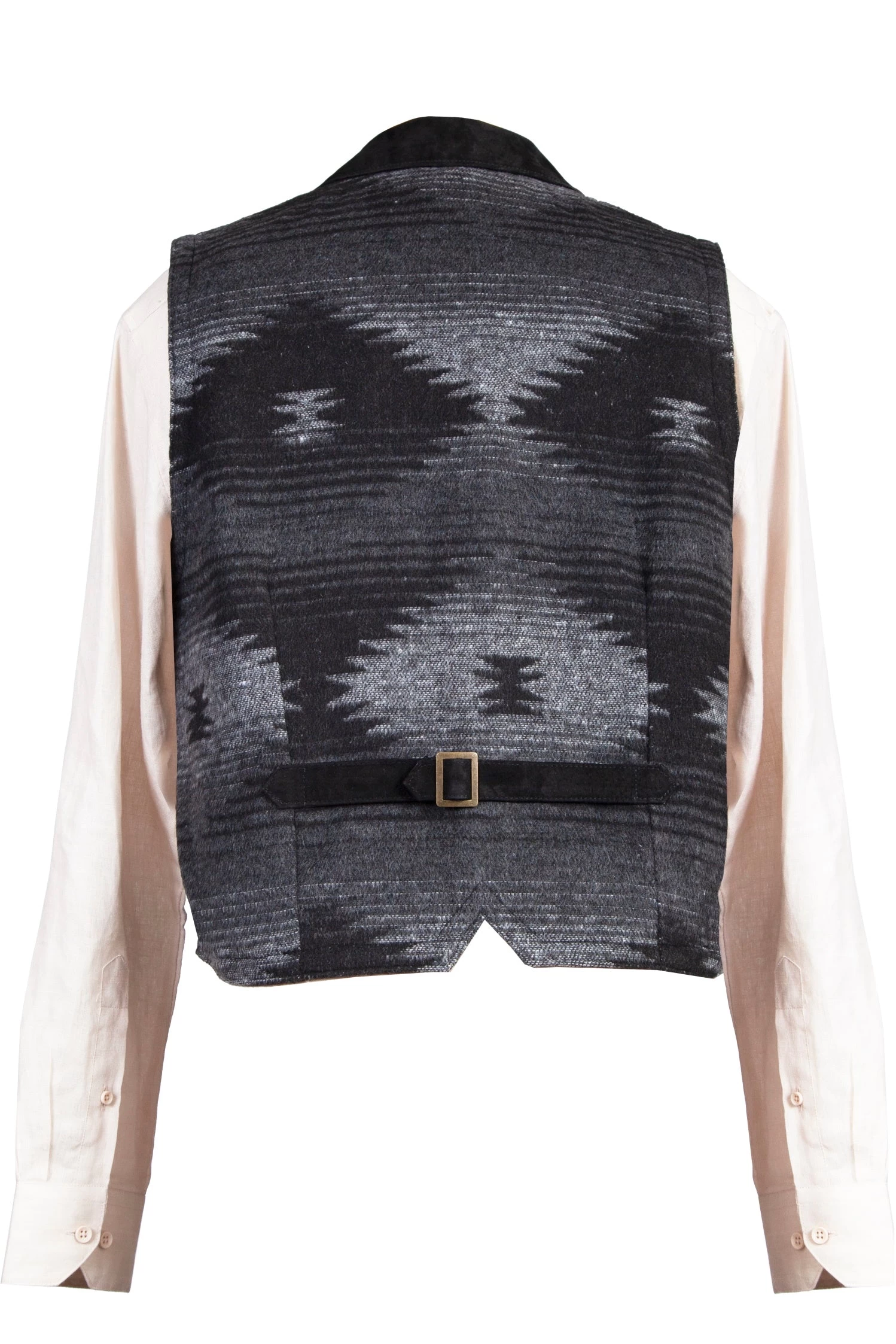 Scully Suede Vest With Knit Black - Image 2