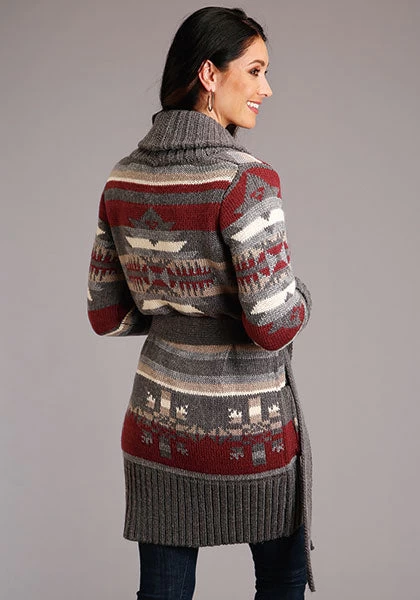 STETSON WOMENS ACRYLIC & WOOL AZTEC SWEATER - MULTI - Image 2