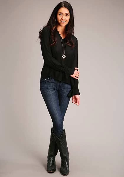 Stetson Womens Blouse Black - Image 2