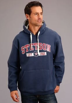 STETSON EST 1865 HOODIE - BLUE