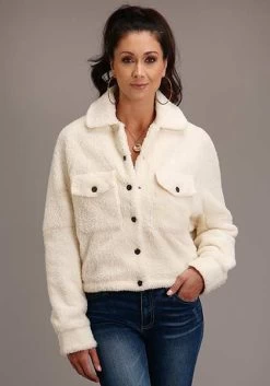 Stetson Womens Cream Faux Fleece