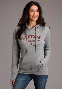 STETSON MFG ARROWS SCREEN PRINT HOODIE - GREY