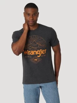WRANLGER SHORT SLEEVE GRAPHIC TEE - CHARCOAL HEATHER