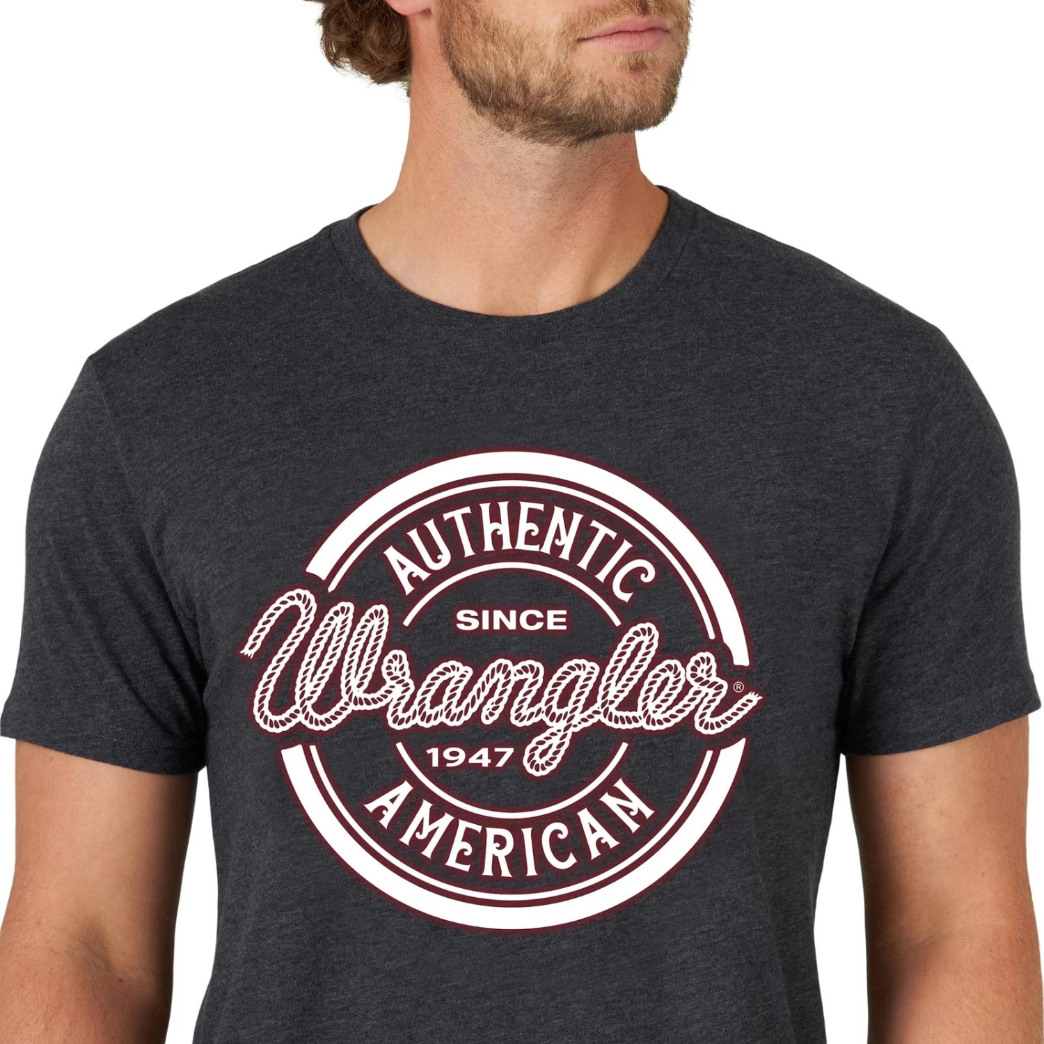 WRANGLER GRAPHIC TEE - CAVIAR HEAHER - Image 3