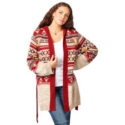 Wrangler Women Retro Western Vintage Cardigan W/Hood - Oatmeal
