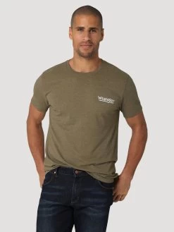 Wrangler Original Denim Co. T-shirt - Burnt Olive Heather