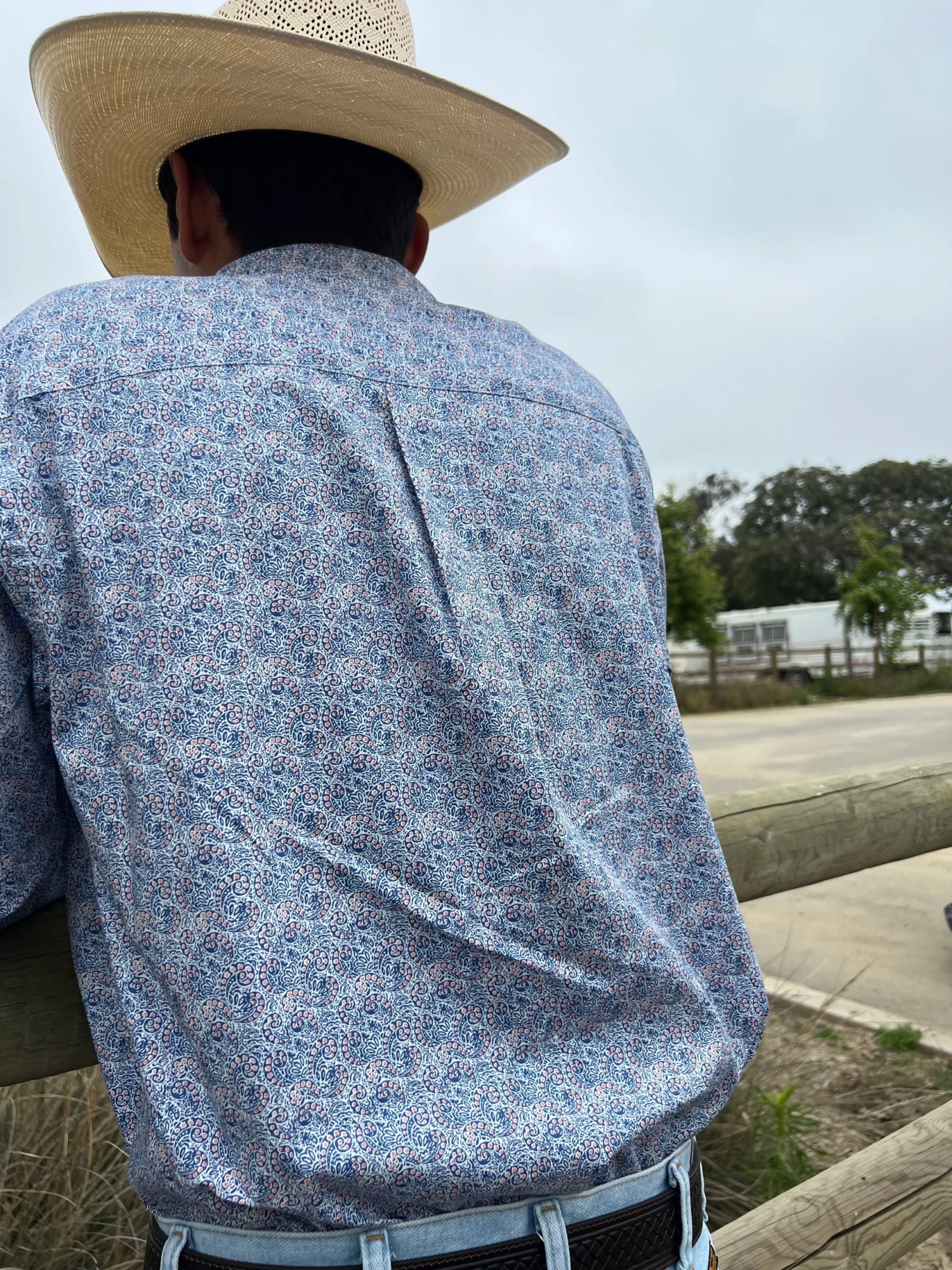 Wrangler George Strait One Pocket Long Sleeve - Blue - Image 2