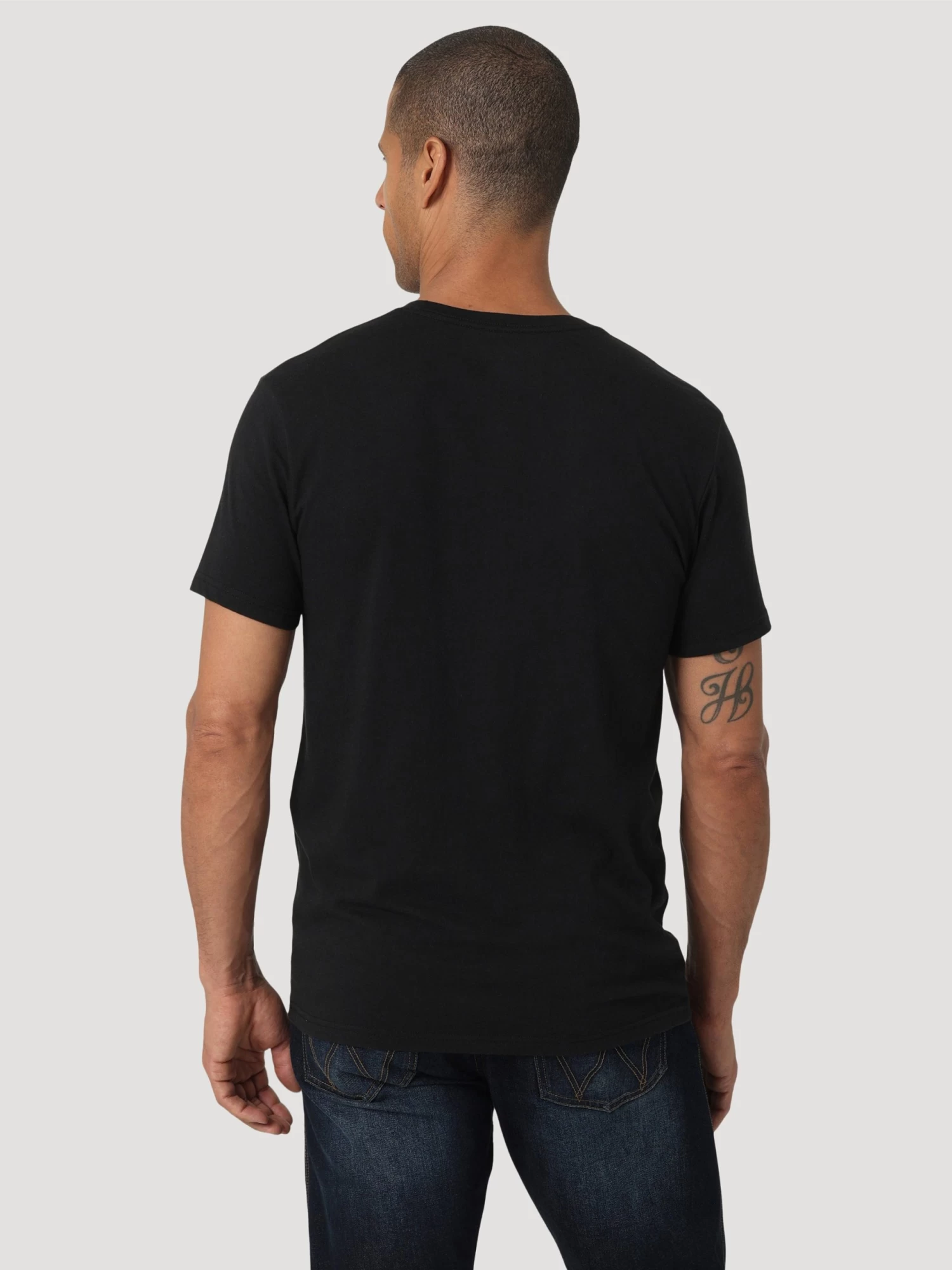 Wrangler Shield American Original T-shirt - Jet Black - Image 2