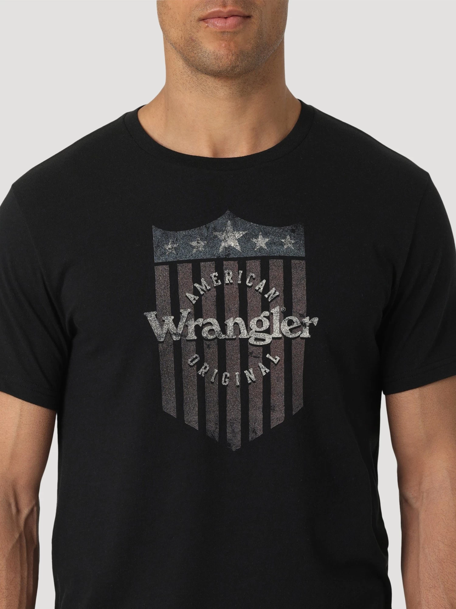 Wrangler Shield American Original T-shirt - Jet Black - Image 3