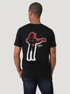 Wrangler George Strait Silhouette GLow T-shirt - Jet Black