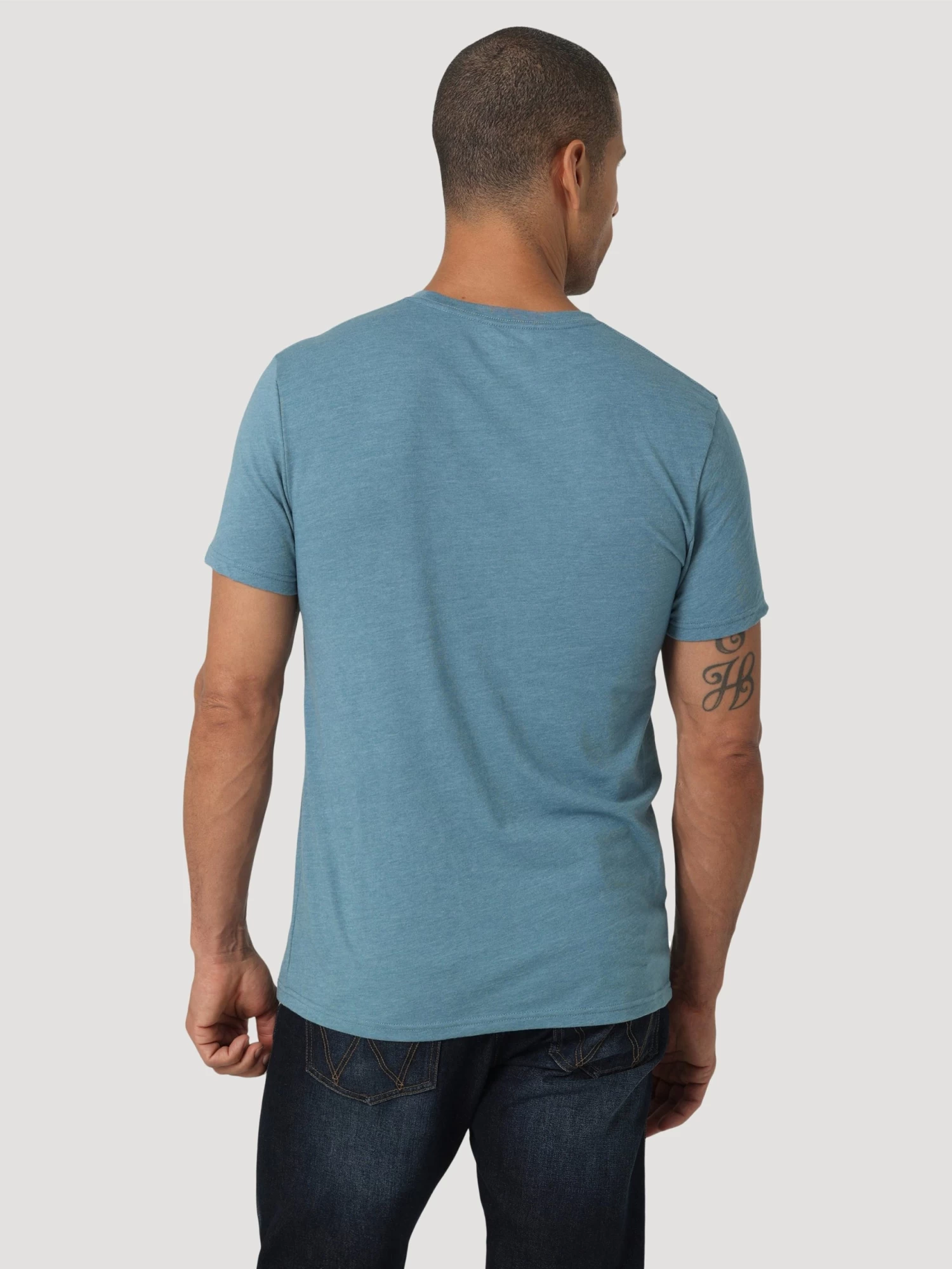 Wrangler Buck Wild Horse T-Shirt - Medium Blue - Image 2