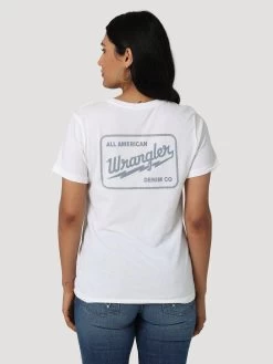 Wrangler Womens Electric Logo Slim Fit Tee - Marshmallow Heather