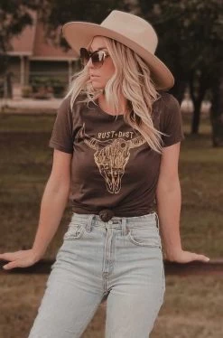 Hallie Tee Brown Rust & Dust