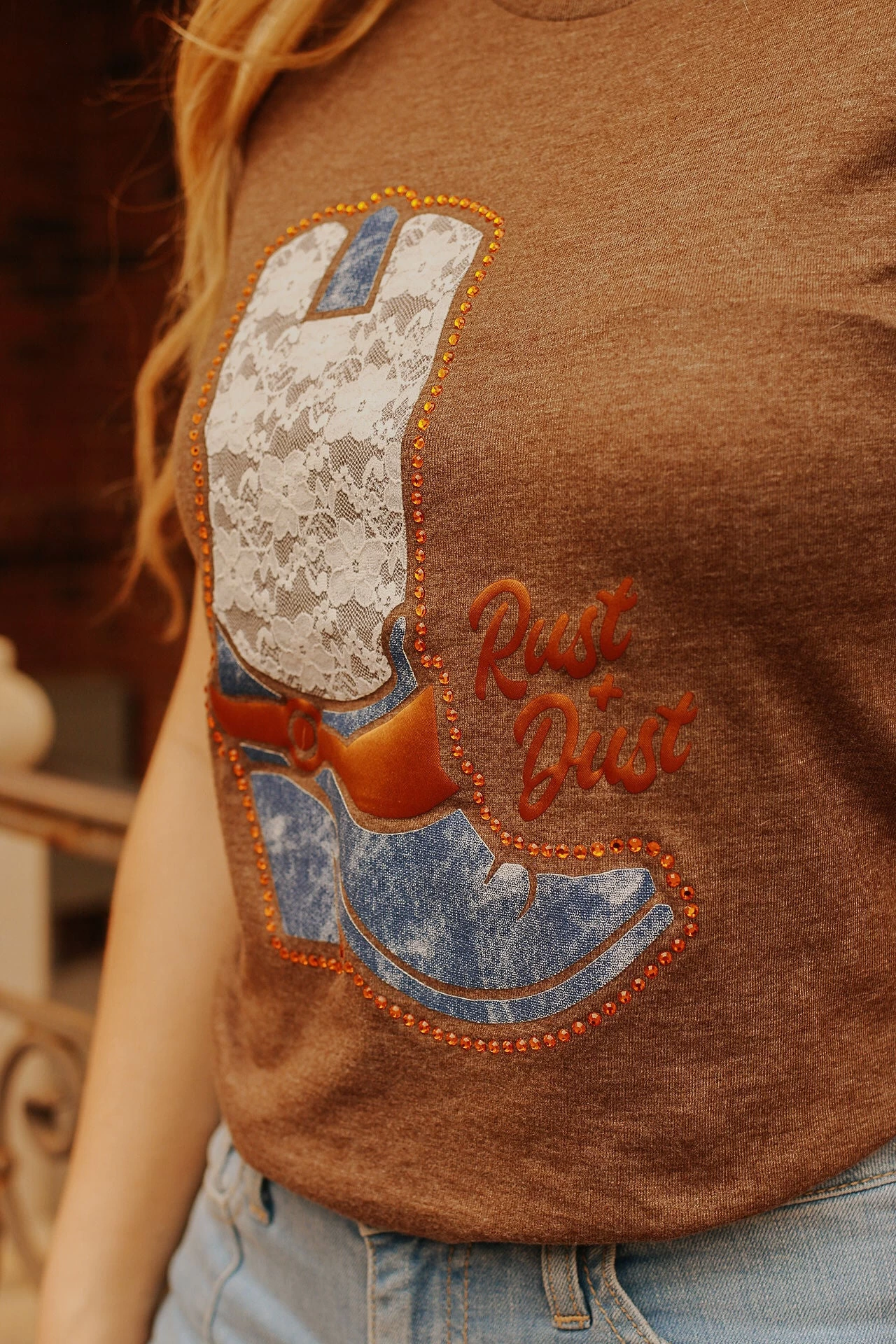 Dallas Brown T-shirt - Rust & Dust