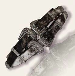 Cinturon Pelo Barcino 1 1/4" Hebilla Western Double Buckle