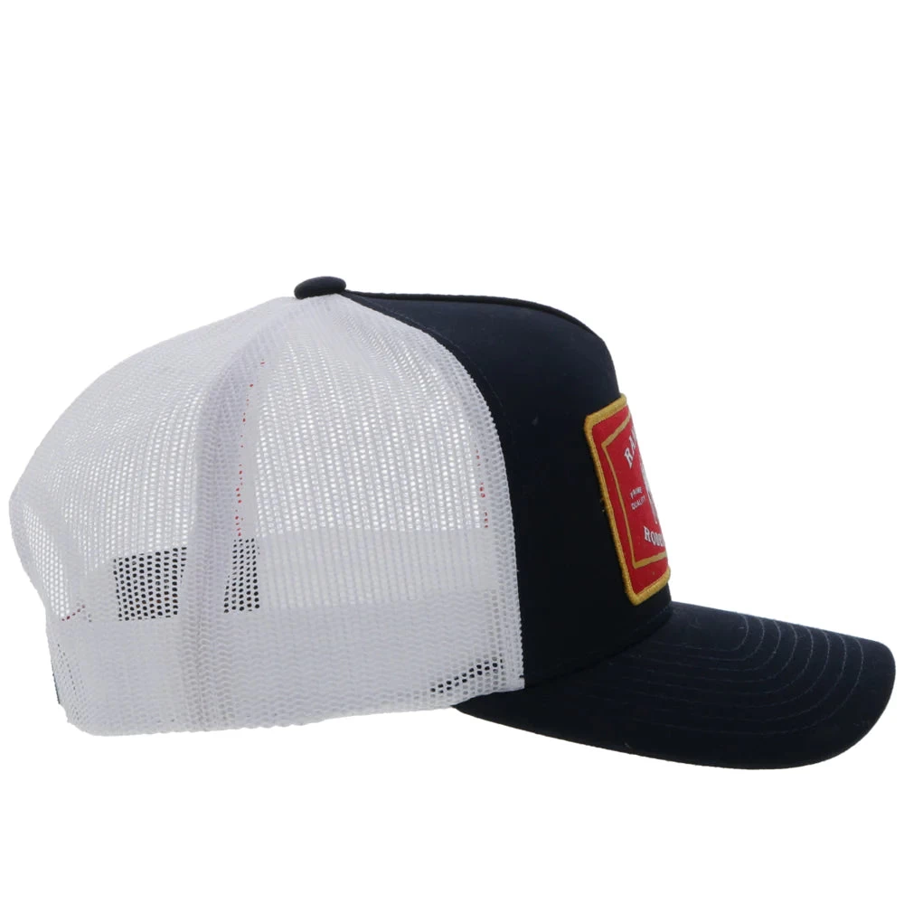 Hooey Rank Stock Black/White W/Red & Yellow Trucker Cap - Image 3