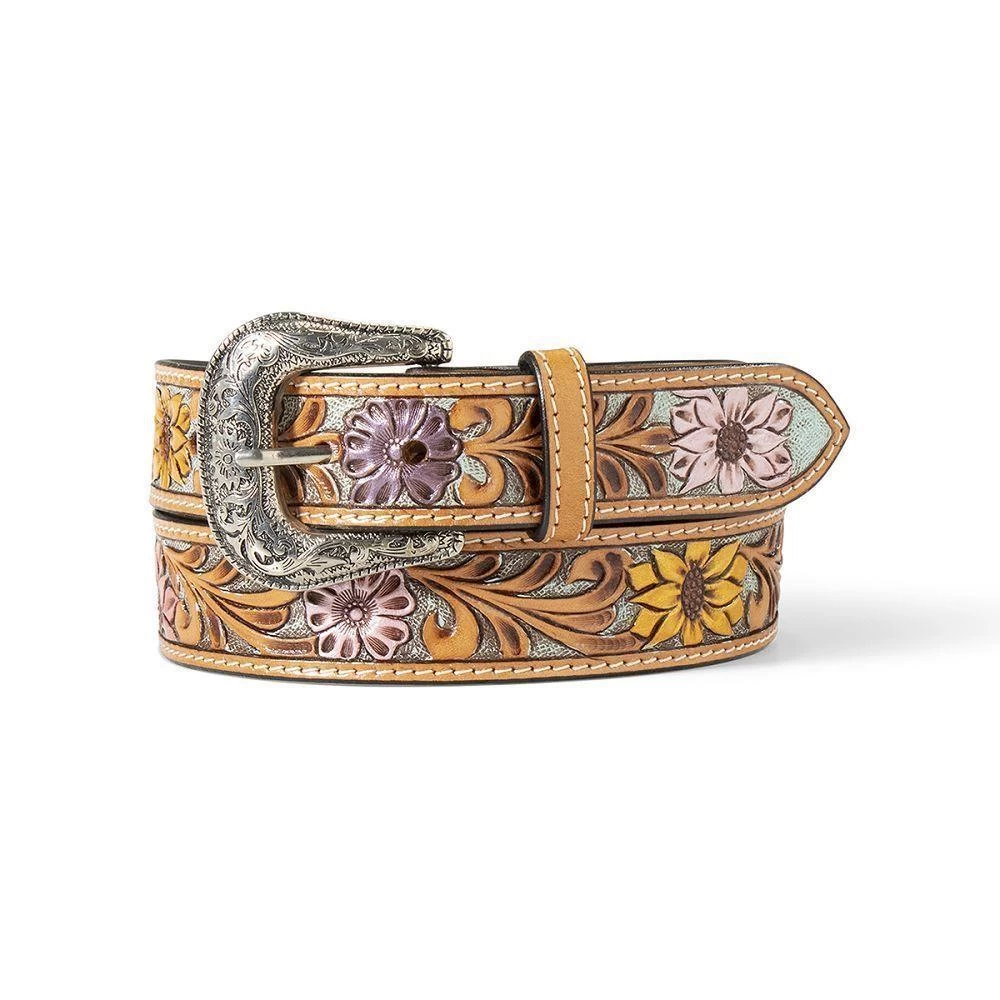 Ariat Sunflower Daisy Handtolled Belt