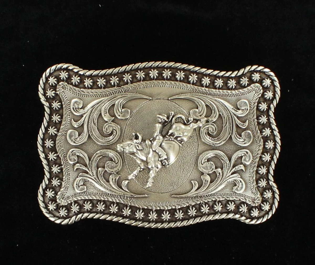 Nocona Men's Antique Silver Buckle
