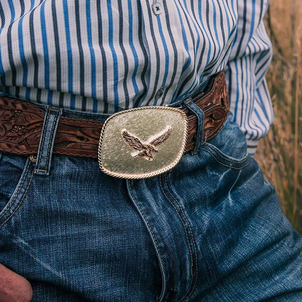 Montana Silversmiths Rippling Waters Soaring Eagle Buckle - Image 3