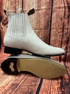 Besserro Botin Leather Sole Nobuck Hueso