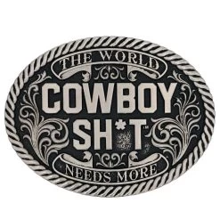 Montana Silversmiths Cowboy Sh*t Blackened Attitude Buckle