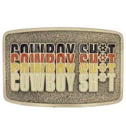Montana Silversmiths Cowboy Sh*t Retro Attitude Buckle