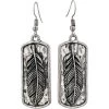 Montana Silversmiths Feather Imprint Attitude Earrings