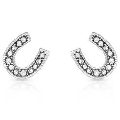Montana Silversmiths Classic Sparkle Horseshoe Earrings