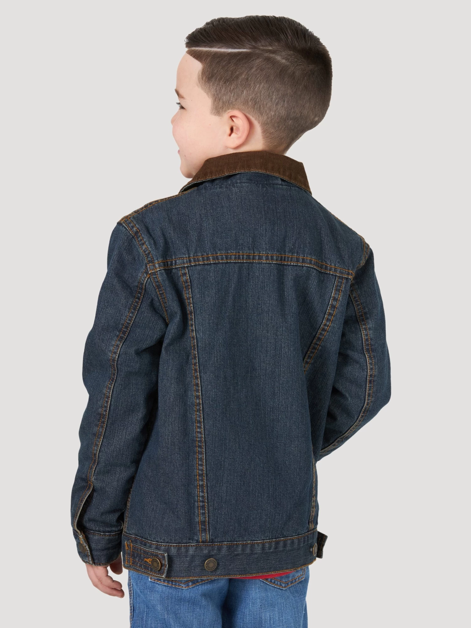 WRANGLER BOYS BLANKET LINED DENIM JACKET - Image 4