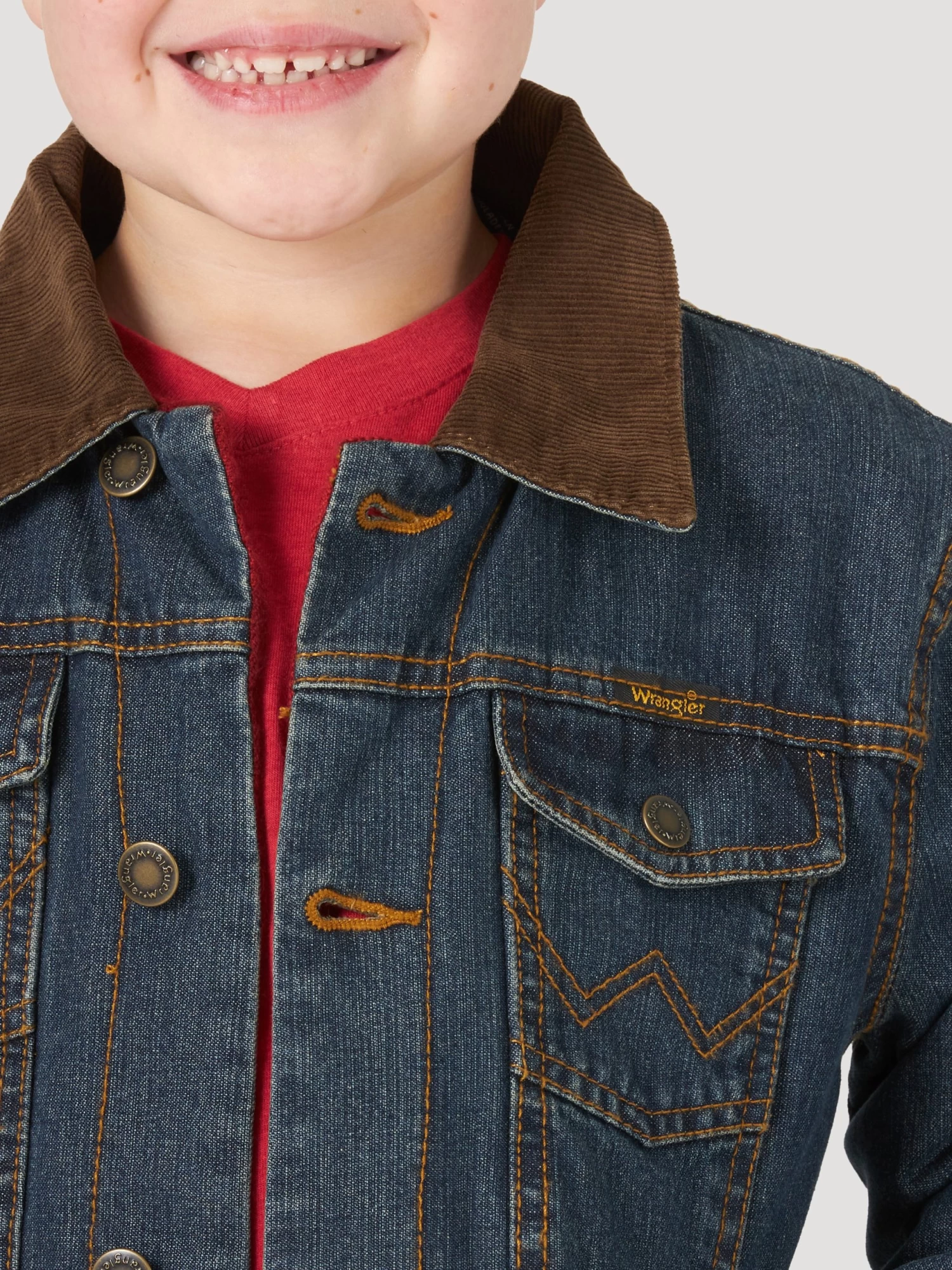 WRANGLER BOYS BLANKET LINED DENIM JACKET - Image 5