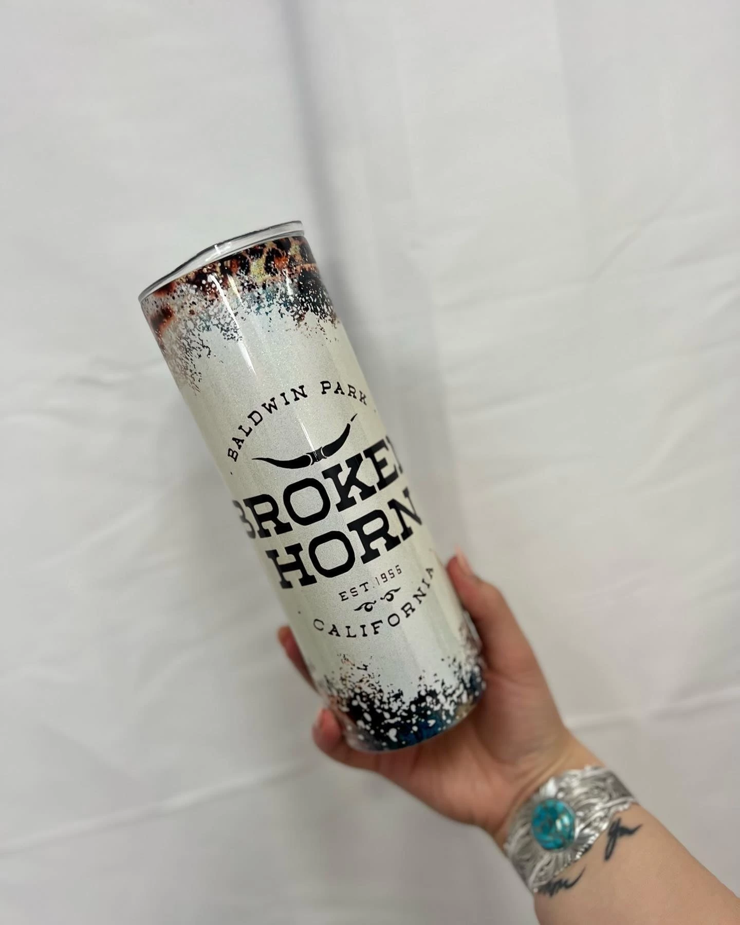 Aztec Bleach Tumbler Broken Horn Logo