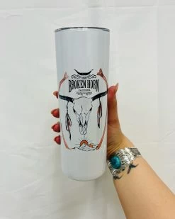 BOHO Skull Tumbler Broken Horn Logo