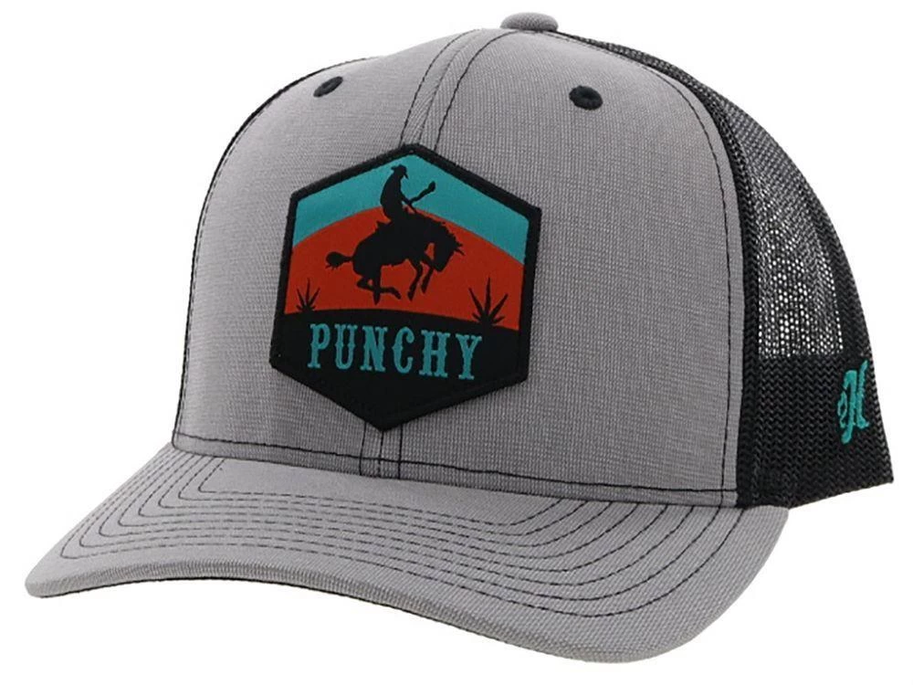 Hooey Punchy Grey/Black Trucker Cap