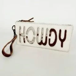 Cowhide Genuuine Leather Howdy Purse