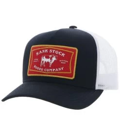 Hooey Rank Stock Black/White W/Red & Yellow Trucker Cap