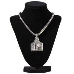 Twister Mens Necklace 24" Chain Praying Cowboy