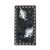 Nocona Rodeo Wallet Floral Filgree Suede Underlay Black