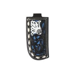 Nocona Knie Sheath Floral Filigree Suede Underlay Black