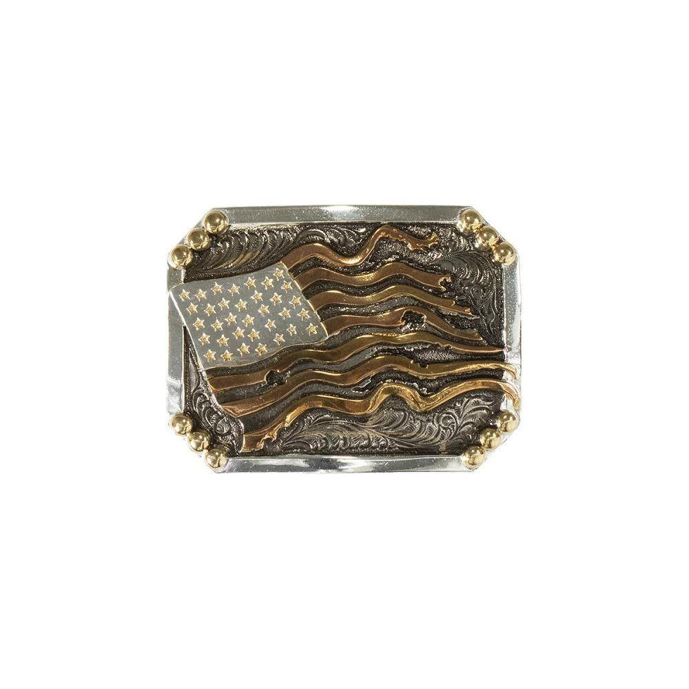Crumrine Rectangle Buckle American Flag