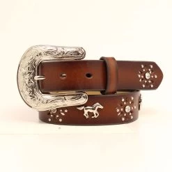 Ariat Girls Belt Horse And Horseshoe Conchos