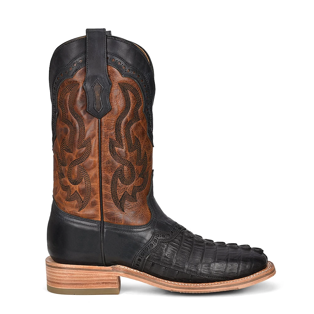 Corral Men's Black Caiman Embroidery - Black - Image 2
