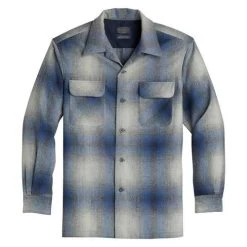 Pendleton Board Shirt Tall - Blue/Grey Ombre Mix