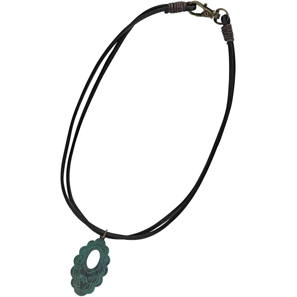 Montana Silversmiths Attitude Scalloped Window Bronze Necklace - Image 2