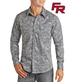 Rock & Roll Flame Resistant Paisley Light Long Sleeve Work Shirt